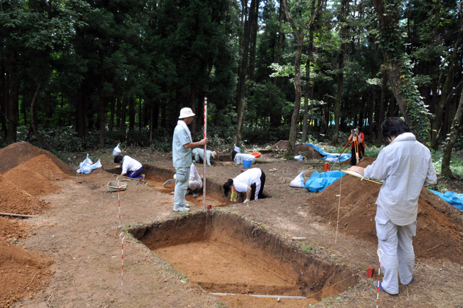 帝京大学史学科の皆さんによる荒川台遺跡発掘調査